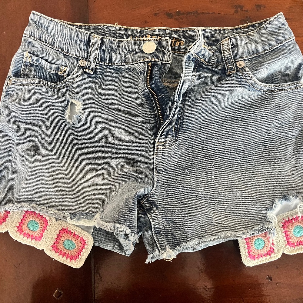 Limited Too Denim/Crochet Shorts